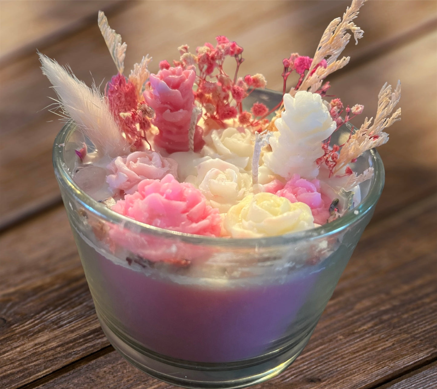 Field of dreams candle pink