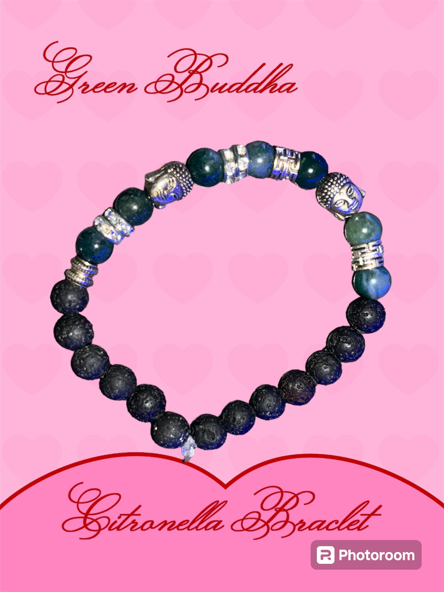 Green Buddha citronella bracelet 