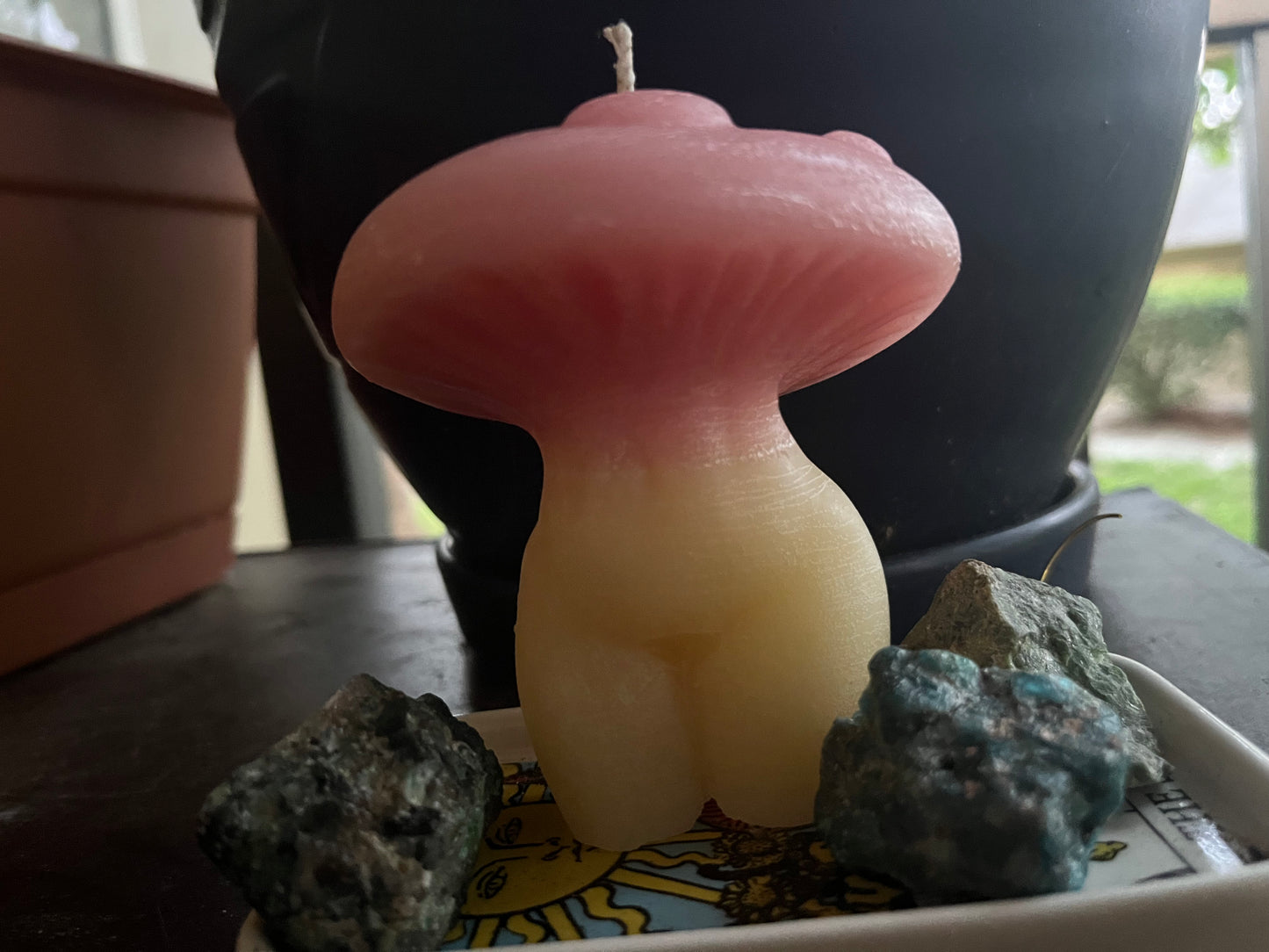 Pink goddess Mushroom 🍄 Candle