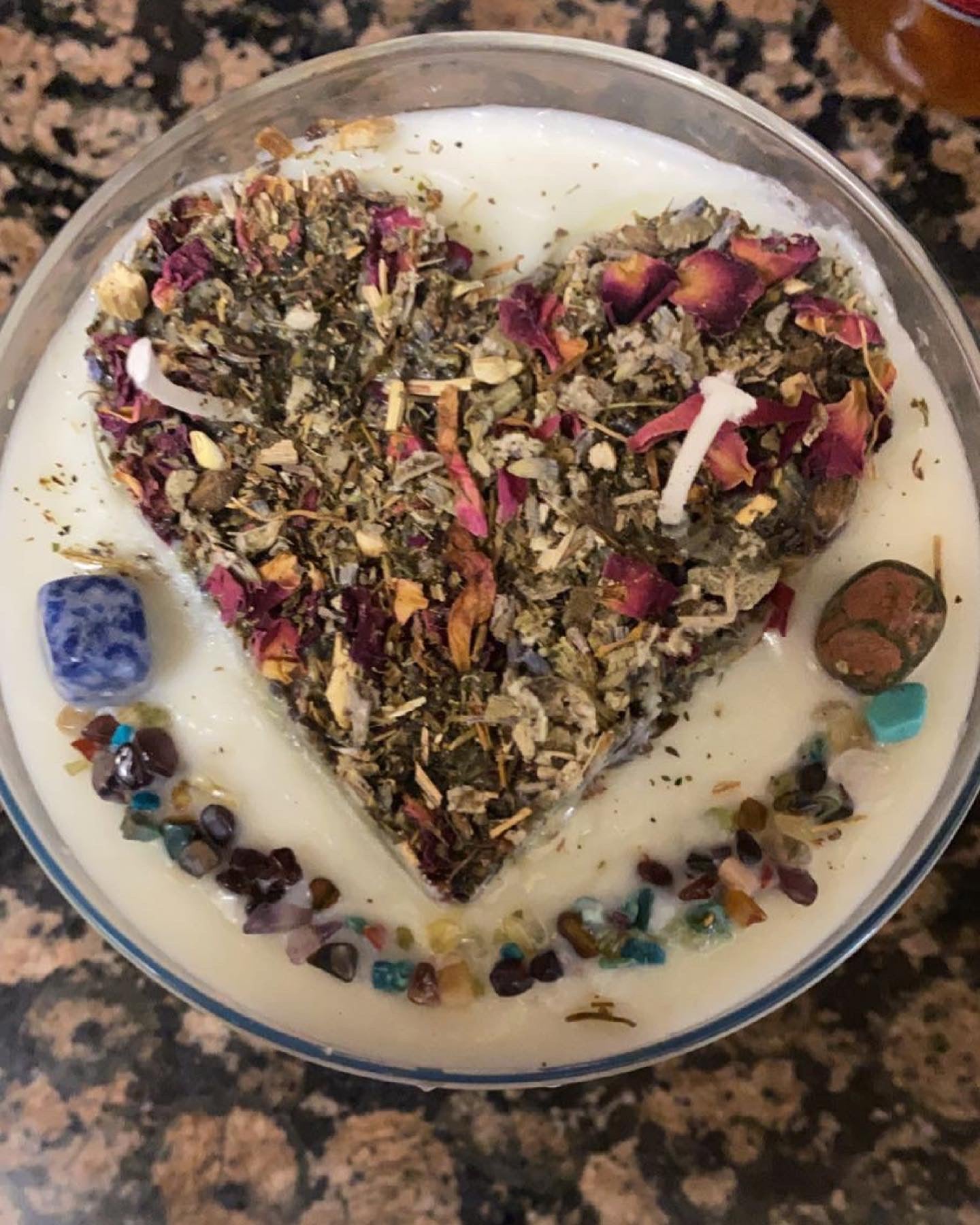 Moon Charged Intention and manifestation candle with wooden lid