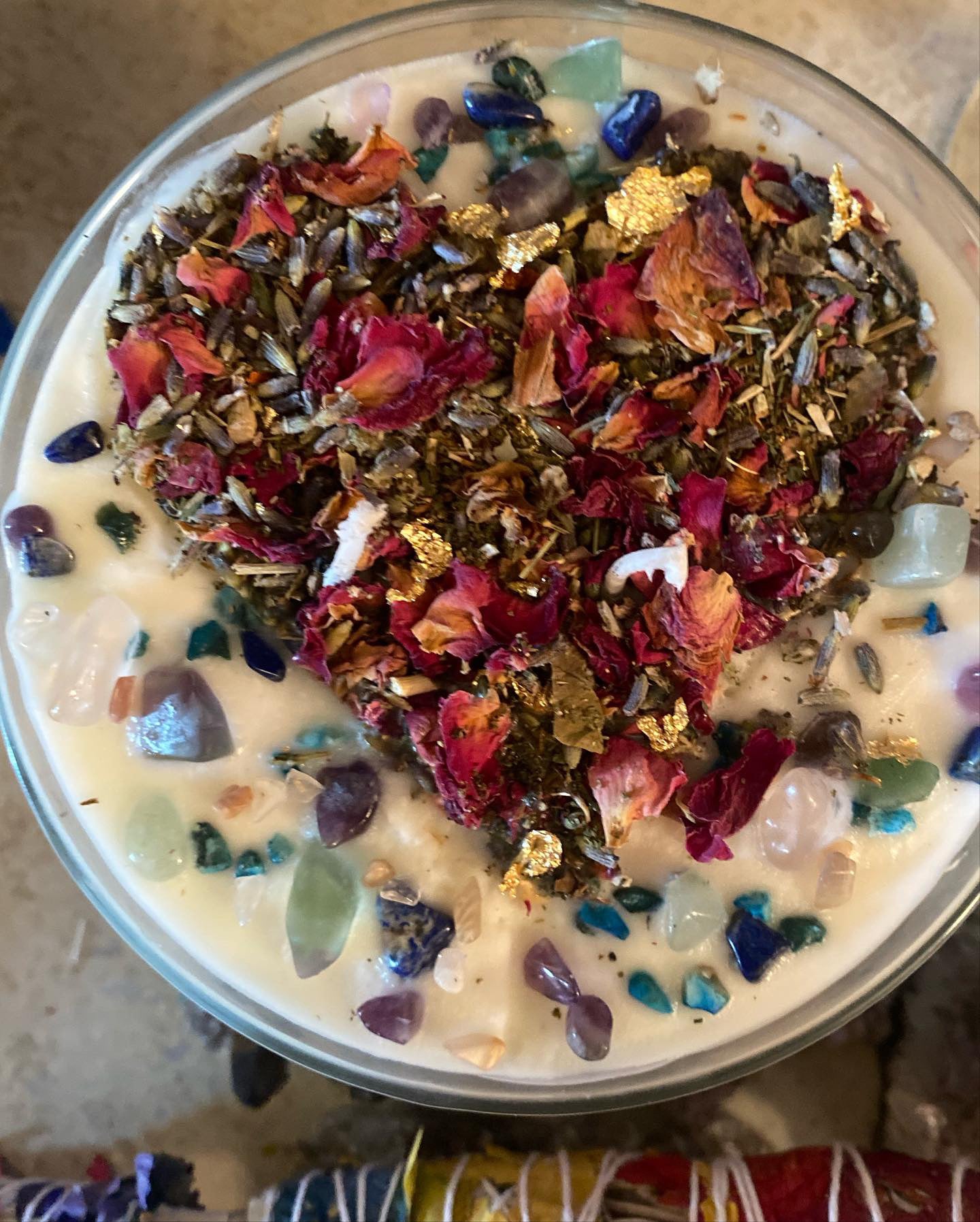 Moon Charged Intention and manifestation candle with wooden lid