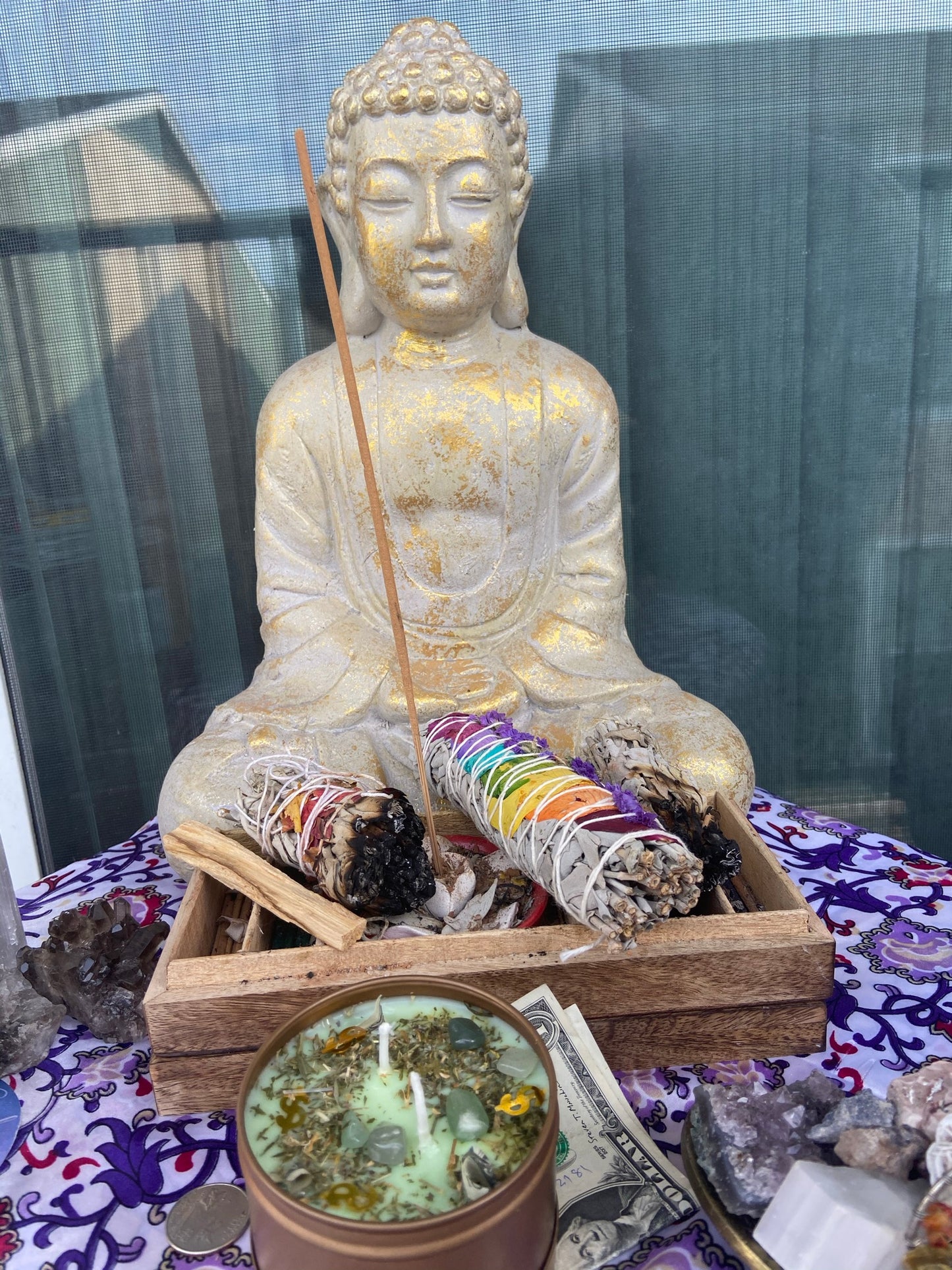 Money manifestation candle