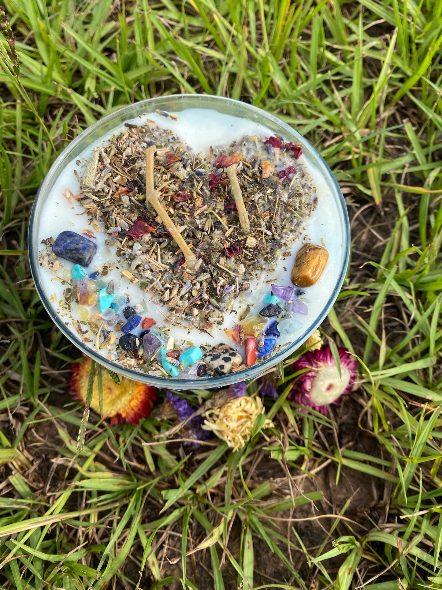 Moon Charged Intention and manifestation candle with wooden lid