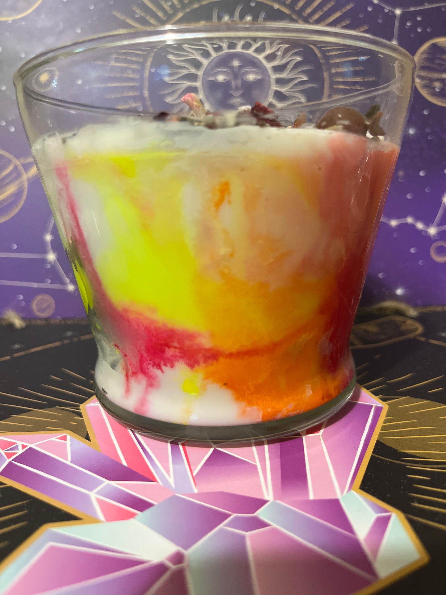 Moon Charged Intention and manifestation candle with wooden lid