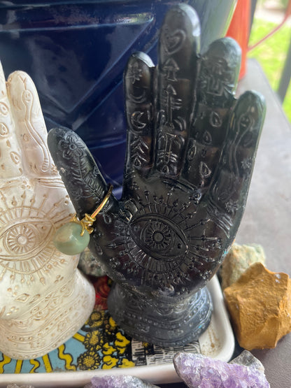 Evil eye henna ring holder hand