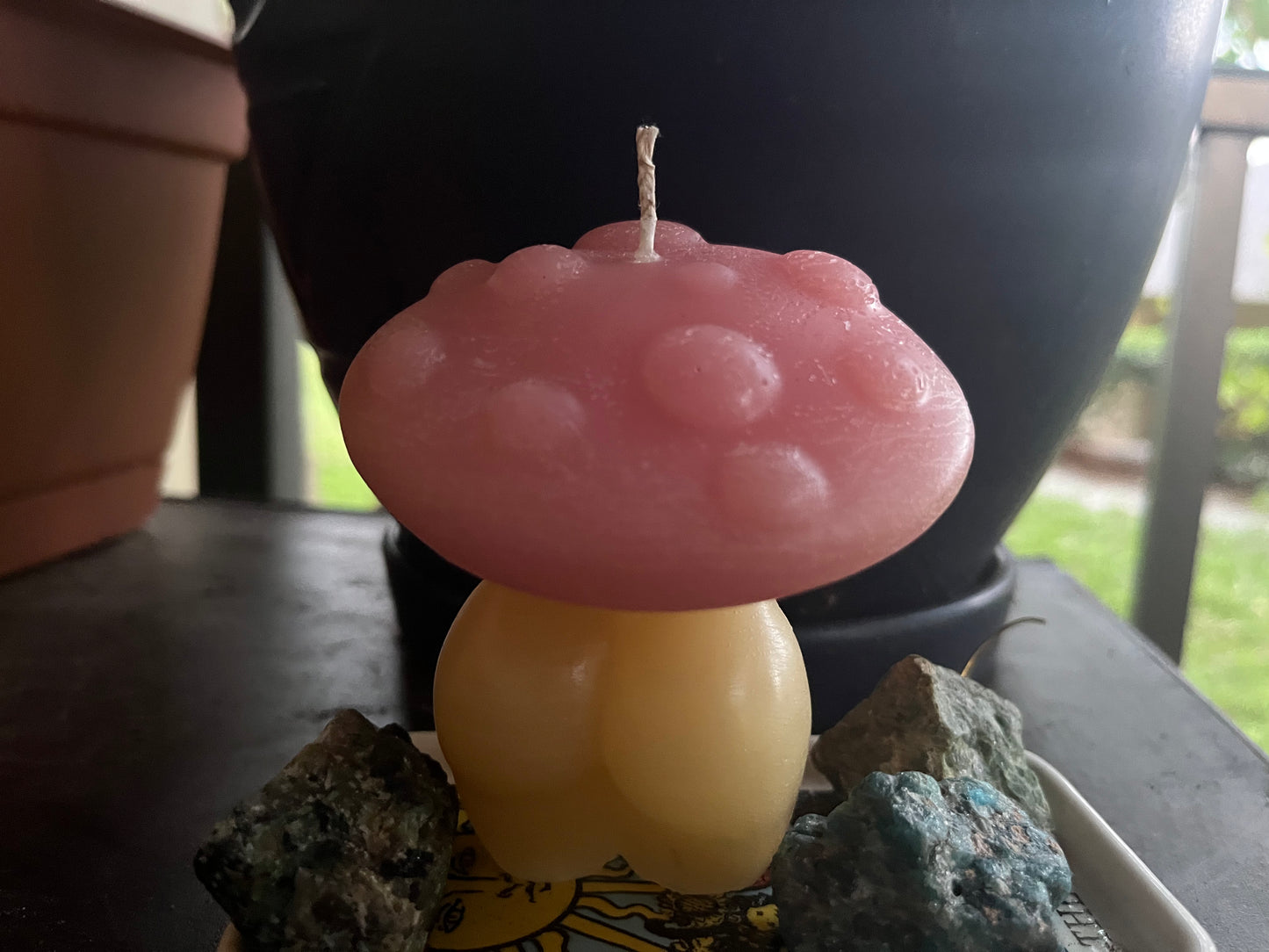 Pink goddess Mushroom 🍄 Candle