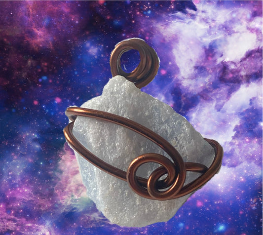 Celestite   Wire Wrapped Necklace