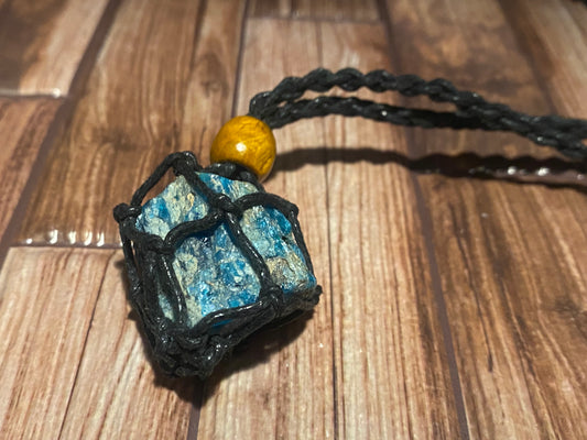 Blue Apatite Rope Necklace