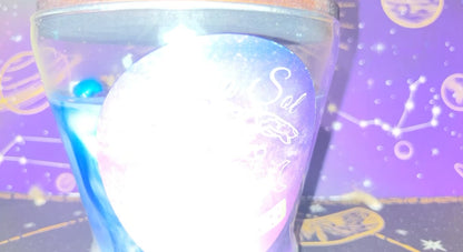 Moon Charged Intention and manifestation candle with wooden lid