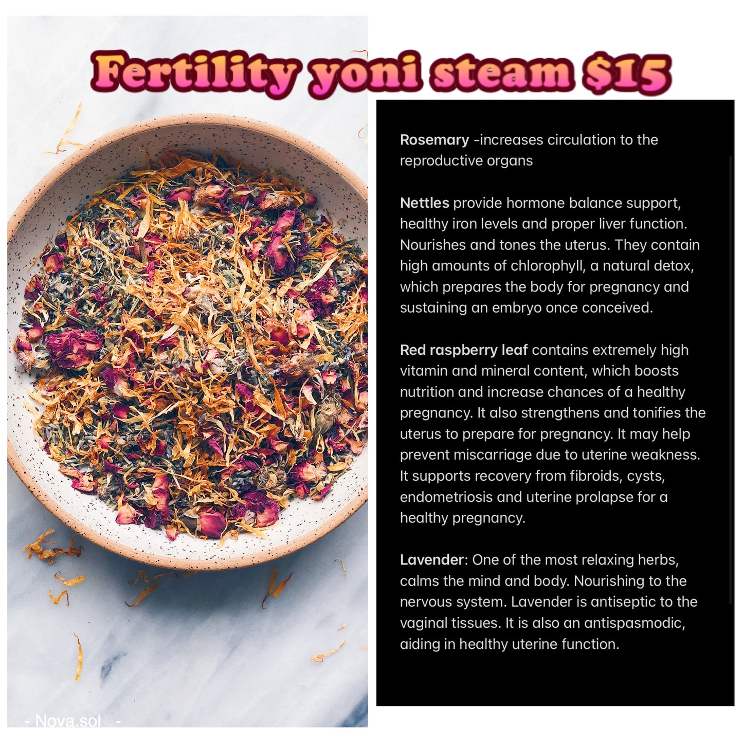 Fertility Yoni Steam