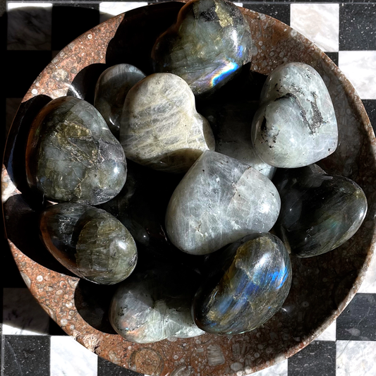 Labradorite Heart