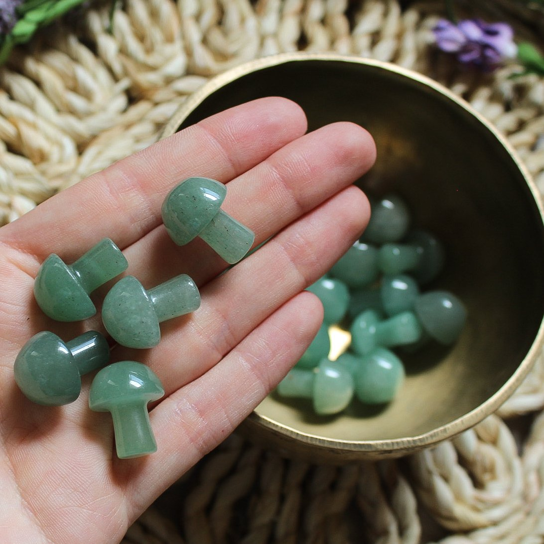 Green Aventurine Mini Mushroom