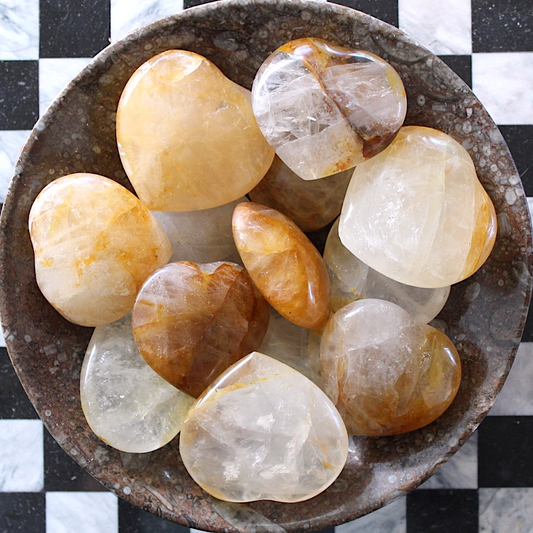 Golden Hematoid Quartz Heart